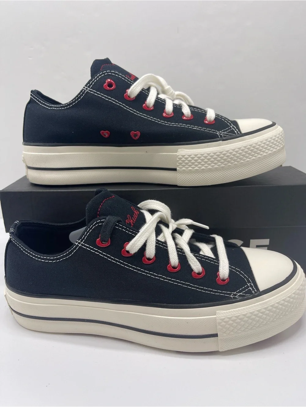 Converse CTAS Lift Ox Platform Sneakers Black Egret Days Ahead A19059C NWT